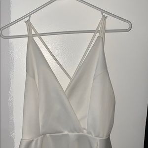 White straps dress